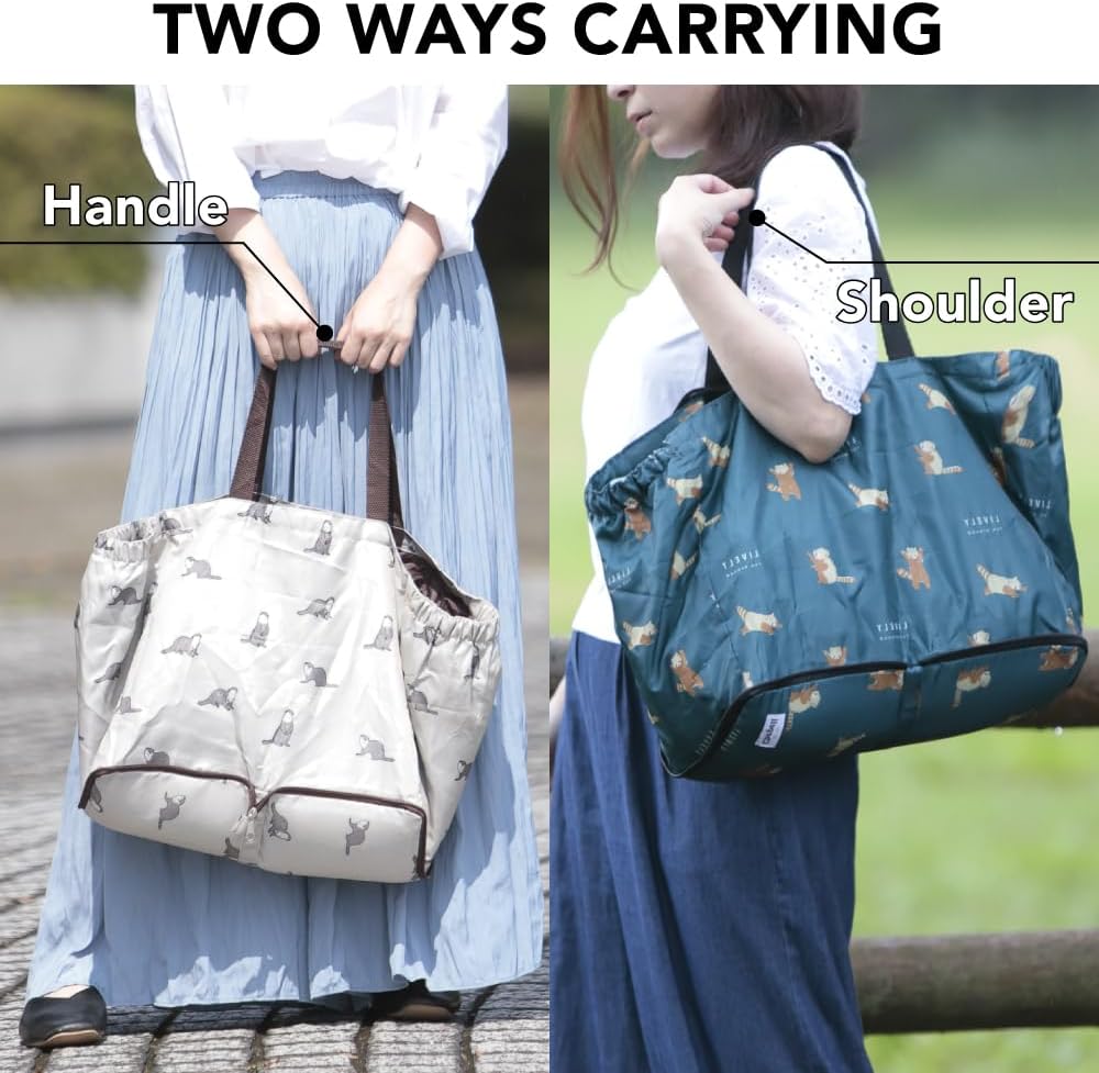 Bolso de compras reutilizable medio ligero de nylon compacto de los bolsos de compras del ultramarinos