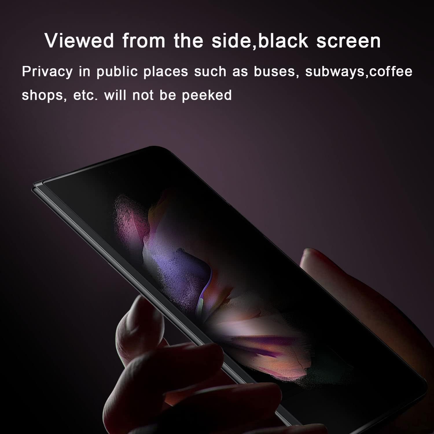 UEEBAI Protector de pantalla de privacidad para Samsung Galaxy Z Flip 5 5G, 2 unidades de dureza 9H, película de vidrio templado privado anti espía
