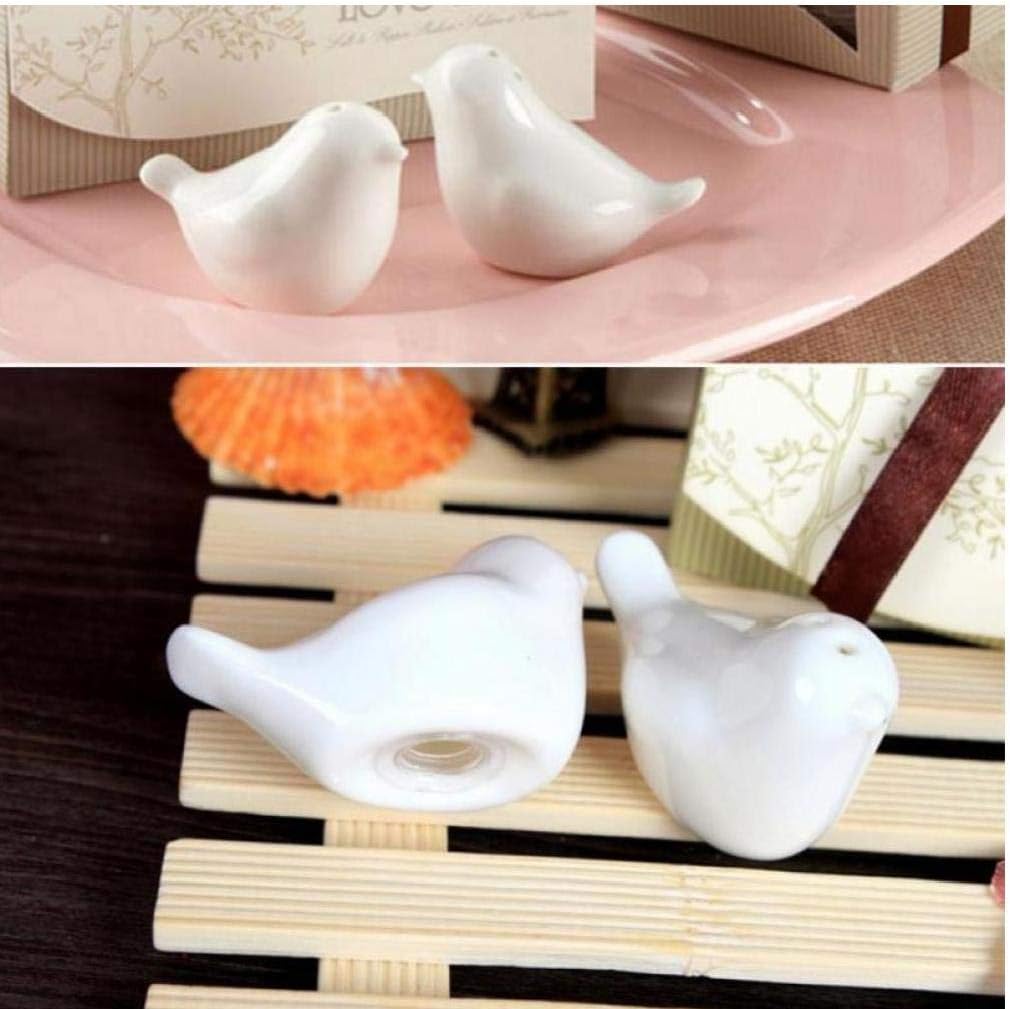 Love Bird – Recipiente de cerámica para condimentos, salero, pimentero, utensilios de cocina, 2 unidades