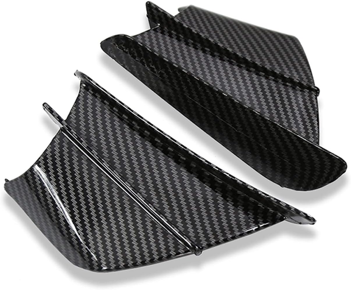 LCCDZ – Kit de alerón aerodinámico de alerón de motocicleta compatible con Yamaha Suzuki Kawasaki H2H2R Scooter (color  fibra mate Look-6, tamaño A)