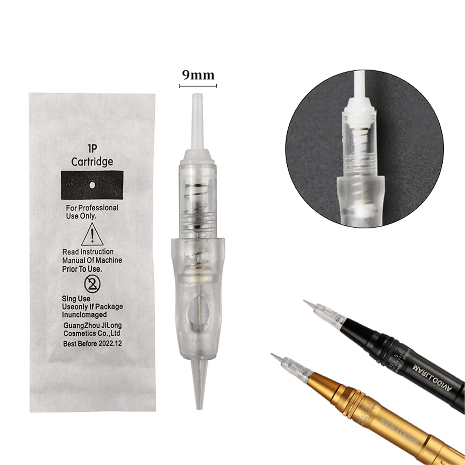 50 unidsPack desechables Microblading Nano agujas de maquillaje permanente agujas de tatuaje para máquina de tatuaje para Ombre polvo cejas labios