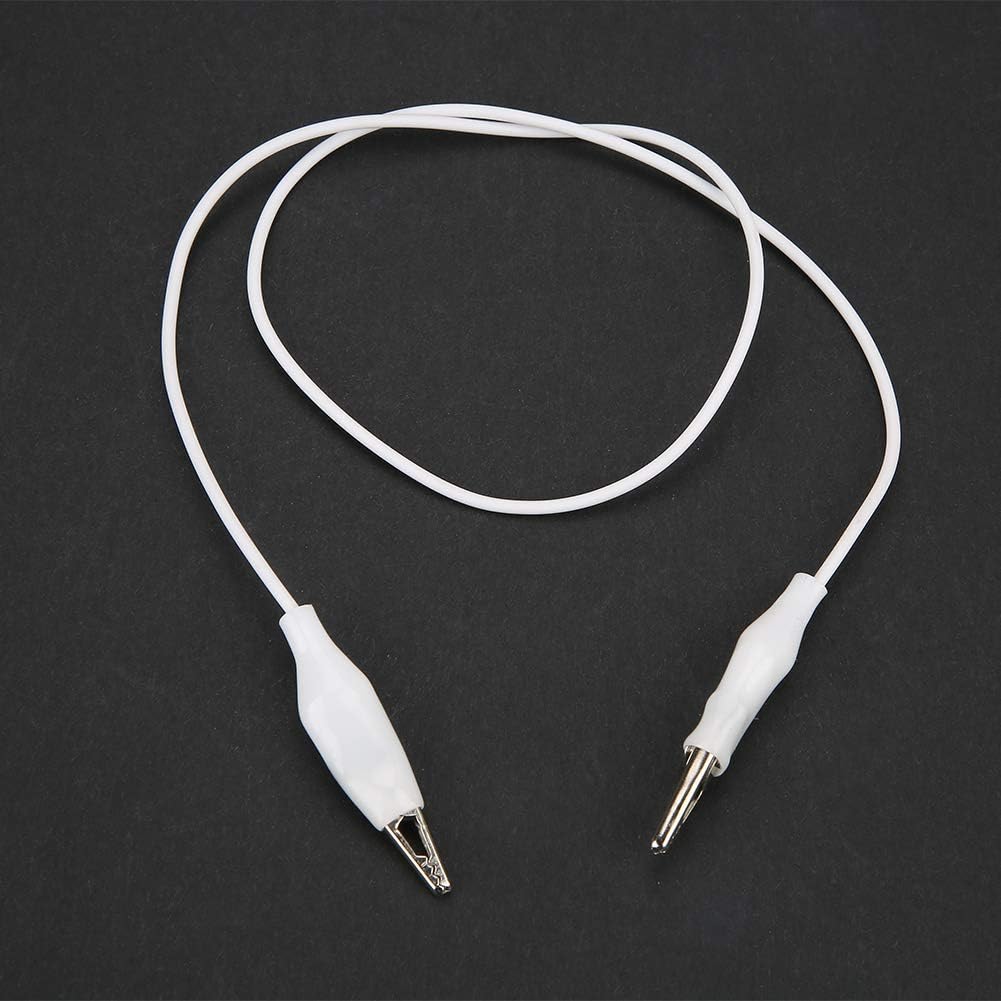Heayzoki Clips de cocodrilo, 10 cables de alambre de cocodrilo de doble extremo, 19.7 in20 pulgadas, cables de prueba con clips aisladores para