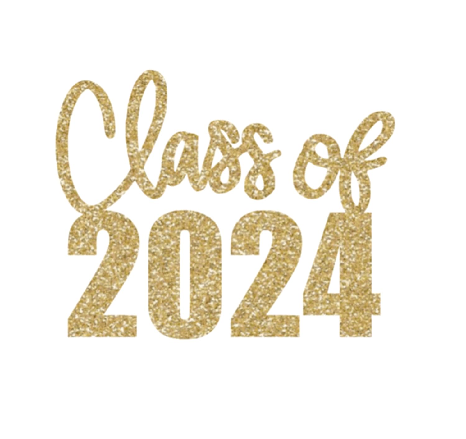 Class Of 2024 Word Iron On Transfer, Graduation Decal, DIY Craft, Heat Transfer Graphic, Senior Tshirt Patch, Vinyl Applique for Shirt, Pick Size