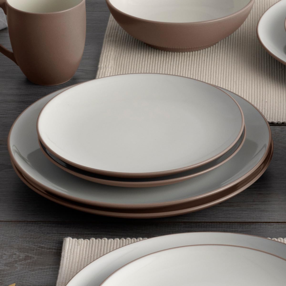 Noritake Colorwave – Plato llano de arcilla, cupé, 10 12 pulgadas, juego de 4 en arcilla