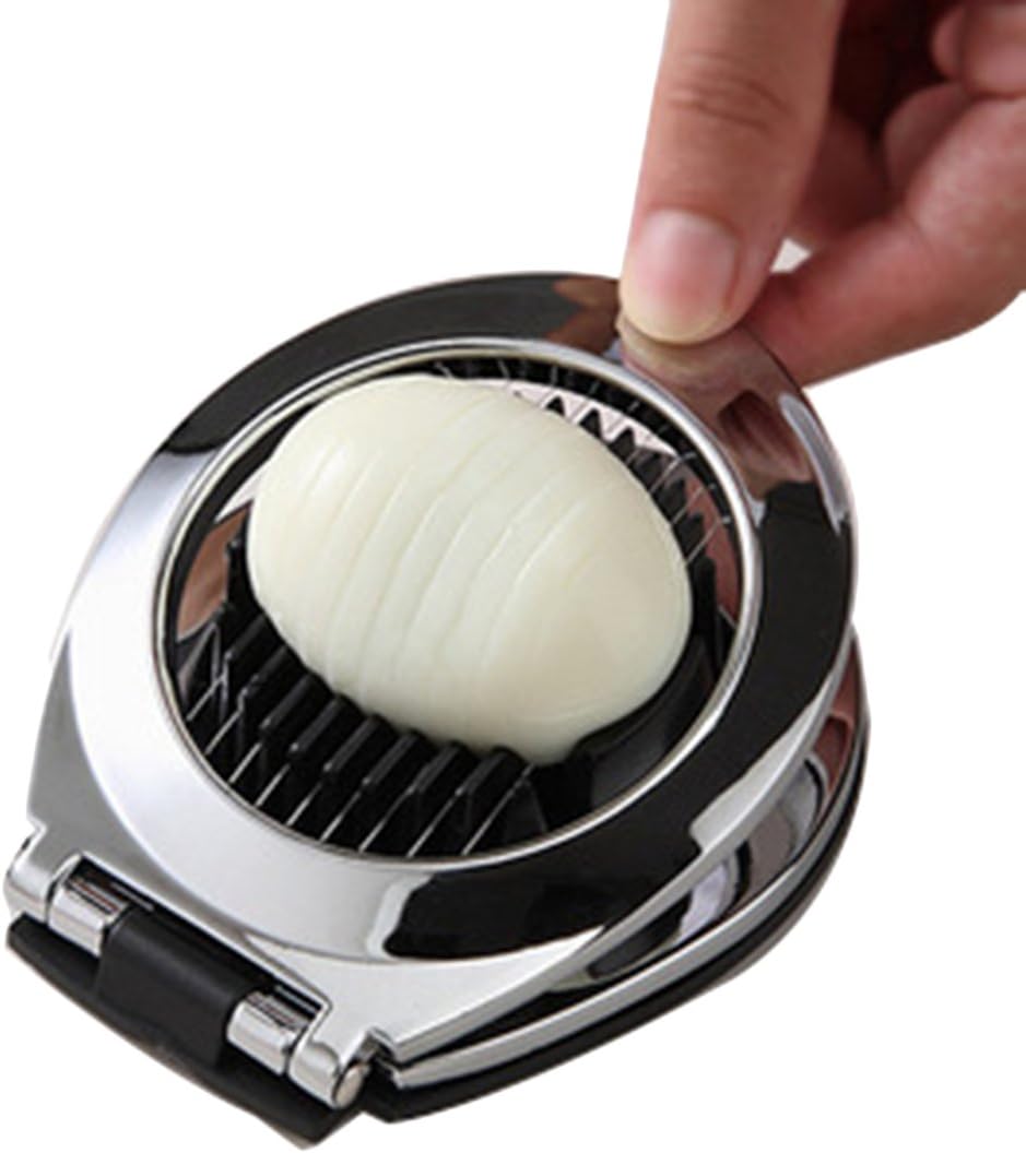 Cortador de huevos de acero inoxidable con 3 estilos de rebanar
