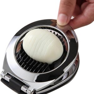 Cortador de huevos de acero inoxidable con 3 estilos de rebanar Cortador de huevos de acero inoxidable con 3 estilos de rebanar