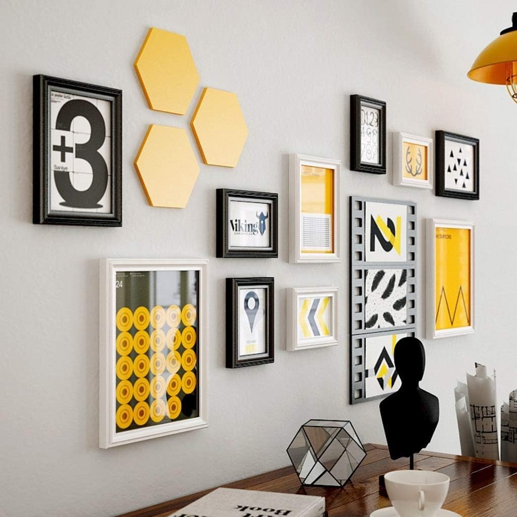 Photo Wall- Frame Wall Decoration Combination Picture Frame Selfie Gallery Collage With Hanging Template Wall Mounting Design