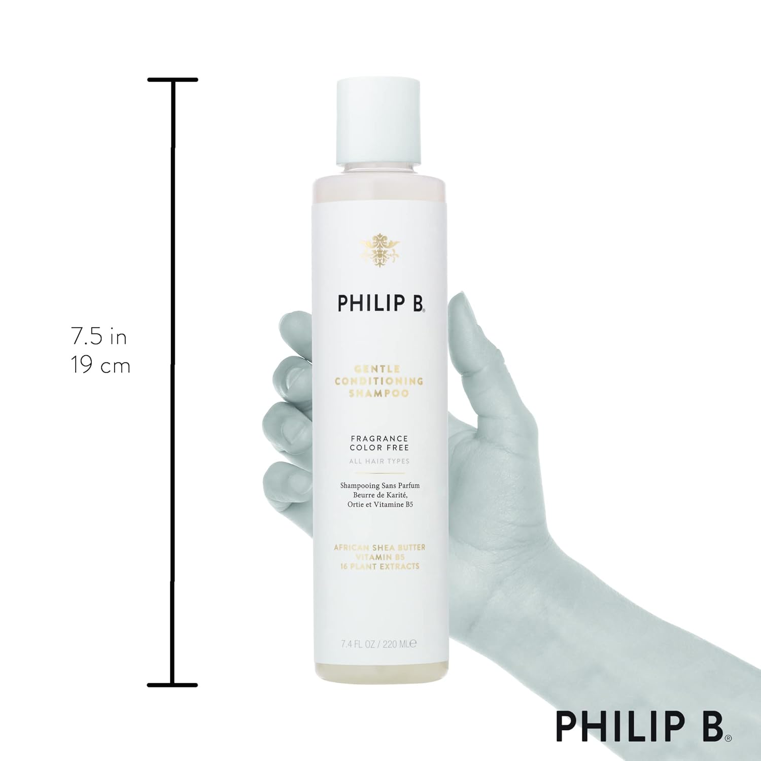 PHILIP B. Gentle Conditioning Shampoo 7.4 oz. (220 ml) Light-weight Hair Moisturizer, Protecting Color, Adds Softness and Shine