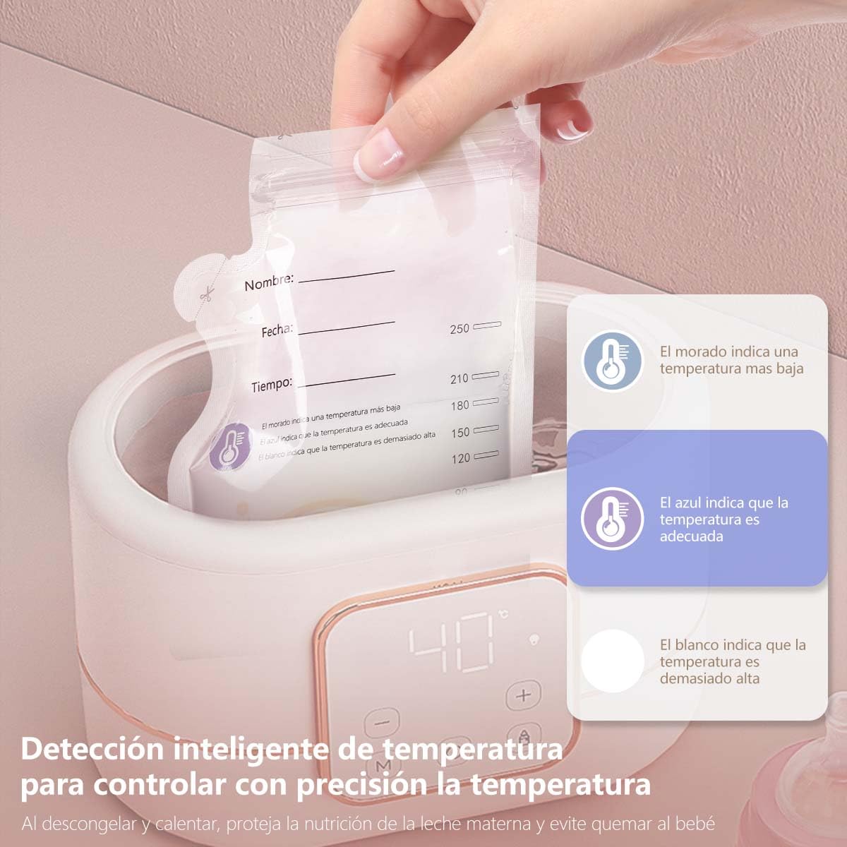 Bolsas de almacenamiento de leche materna, 150 unidades con 8.5 onzas, bolsa de almacenamiento de leche desechable autosuficiente, preesterilizada,