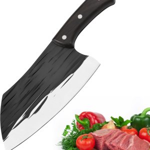 Cuchillo de carnicero, 7 pulgadas profesional para carne, ultra afilado, peso ligero, forjado, chino, cuchilla completa Cuchillo de carnicero, 7 pulgadas profesional para carne, ultra afilado, peso ligero, forjado, chino, cuchilla completa