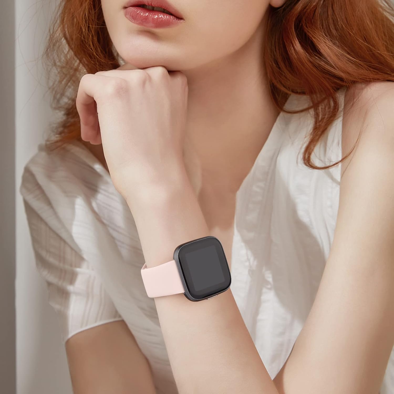 Paquete de 3 bandas de silicona compatibles con Fitbit Versa 2 bandas para mujeres y hombres, correas de repuesto deportivas suaves y transpirables