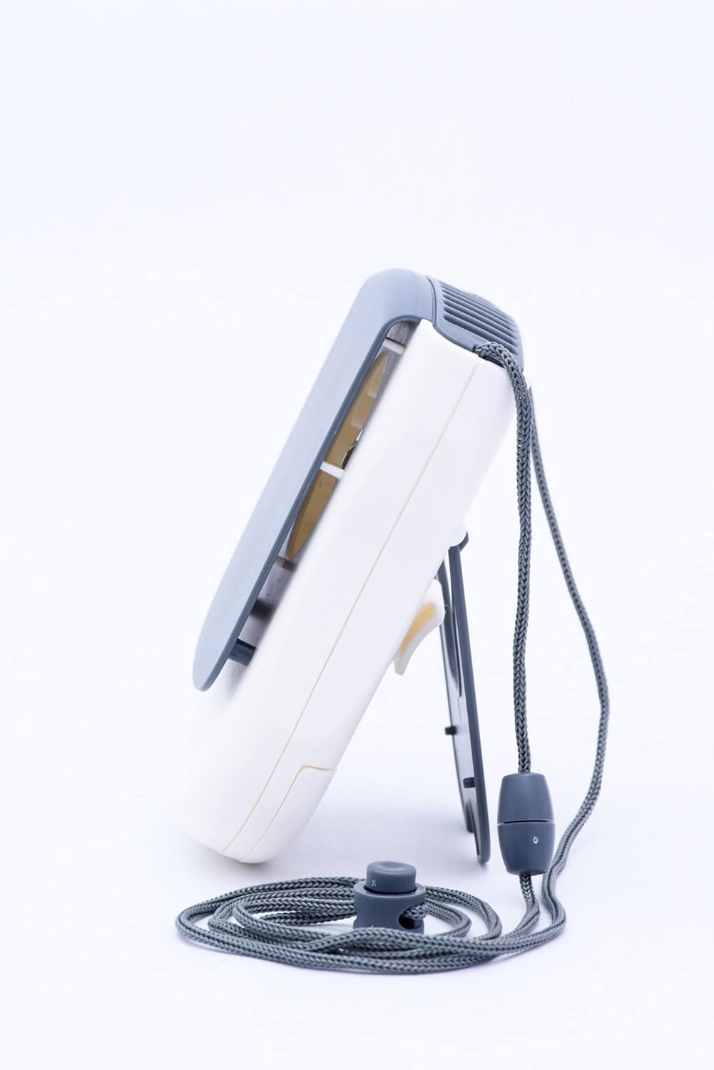 O2COOL Ventilador de collar de lujo, alimentado por batería, ventilador de refrigeración personal manos libres con cordón ajustable, soporte de mesa