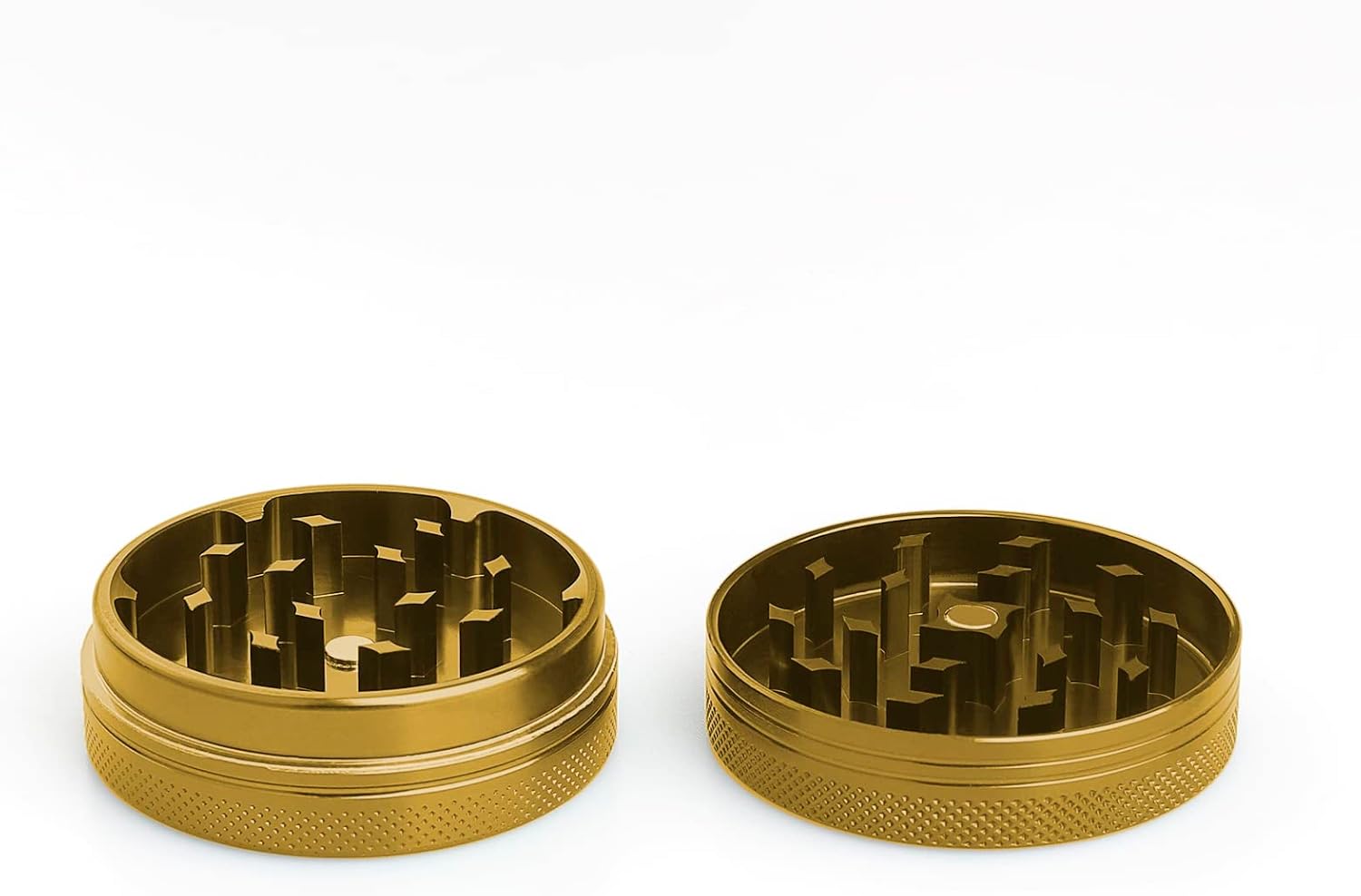 Spice Grinder Crasher – Molinillo de especias de tamaño portátil de 2 pulgadas con tapa magnética, color dorado