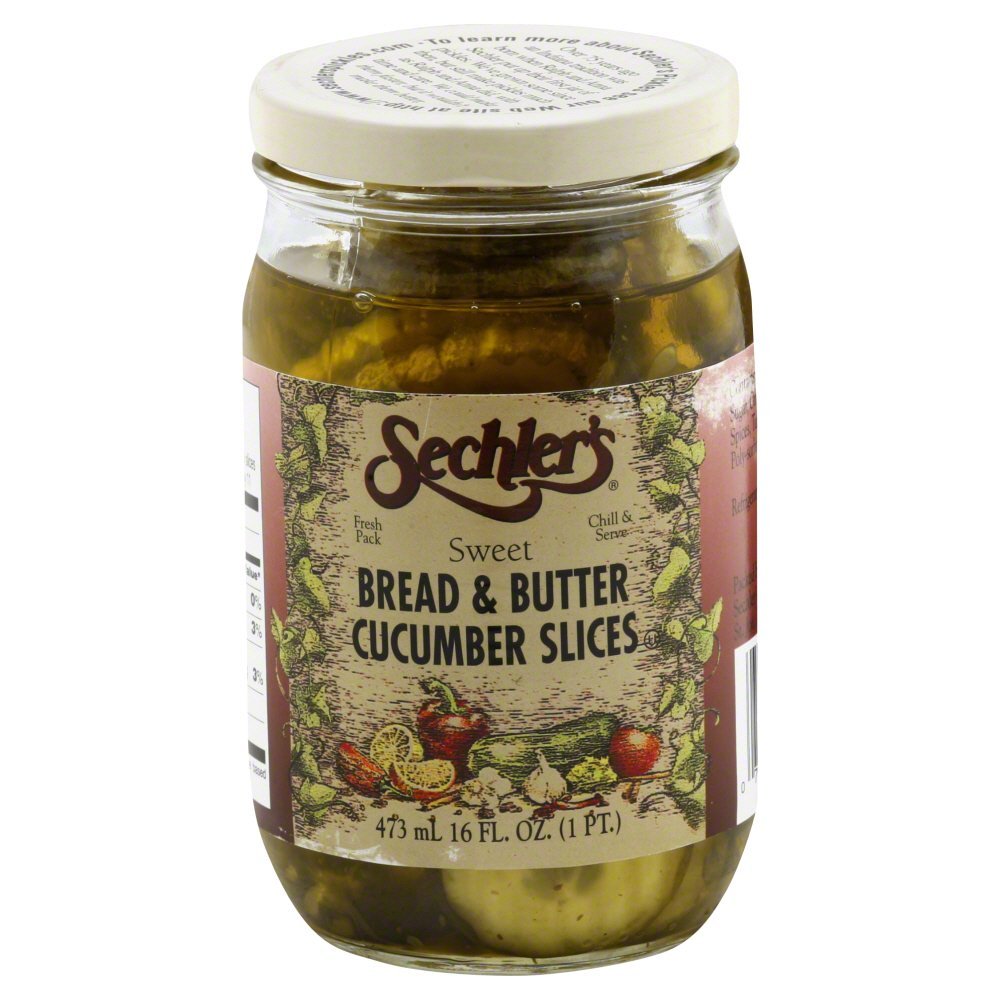 Sechler’s Sweet Bread & Butter Slices – Rodajas de 16.0 onzas (paquete de 2)