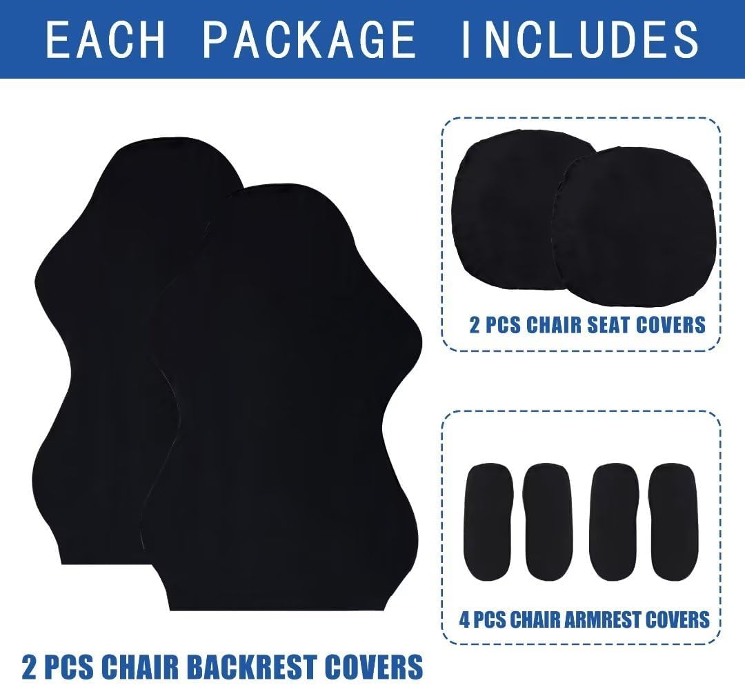 SARAFLORA Paquete de 2 fundas para silla de juegos, fundas elásticas para silla de computadora, funda extraíble para silla de oficina, silla