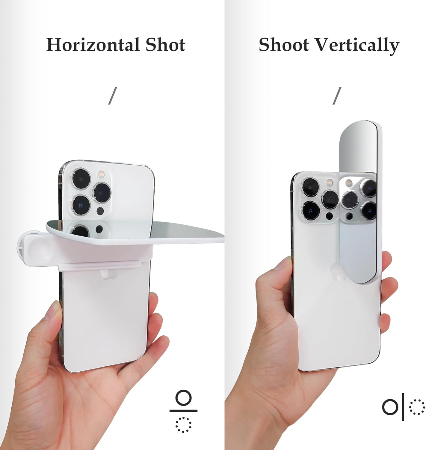 Kit de clip de reflejo de espejo de cámara para teléfono inteligente, espejo de teléfono ajustable de 3 generación, clip de cámara de reflejo para