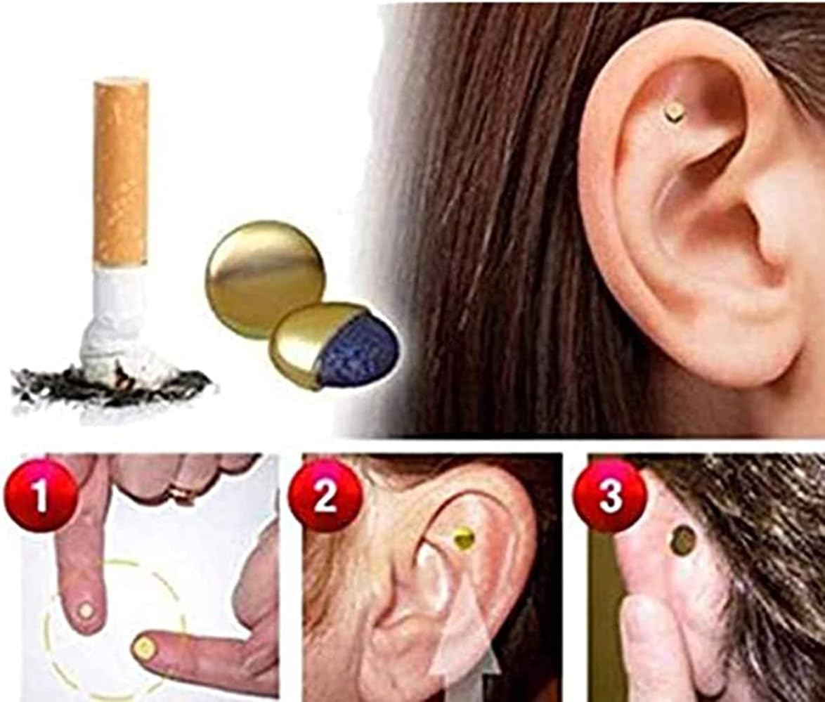 Greendouni – 2 imanes magnéticos de terapia para dejar de fumar, terapia magnética para oídos, pérdida de peso, acupresión