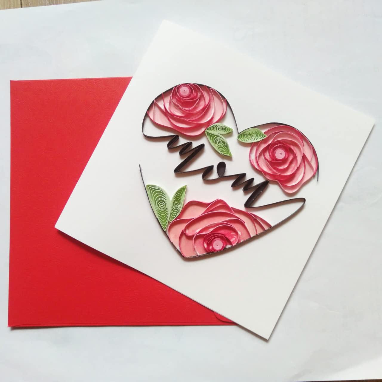 sdfsdf Tarjeta de felicitación de cisnes para el día de la madre, tarjeta de flores florales, tarjeta de agradecimiento, tarjeta de felicitación 3D