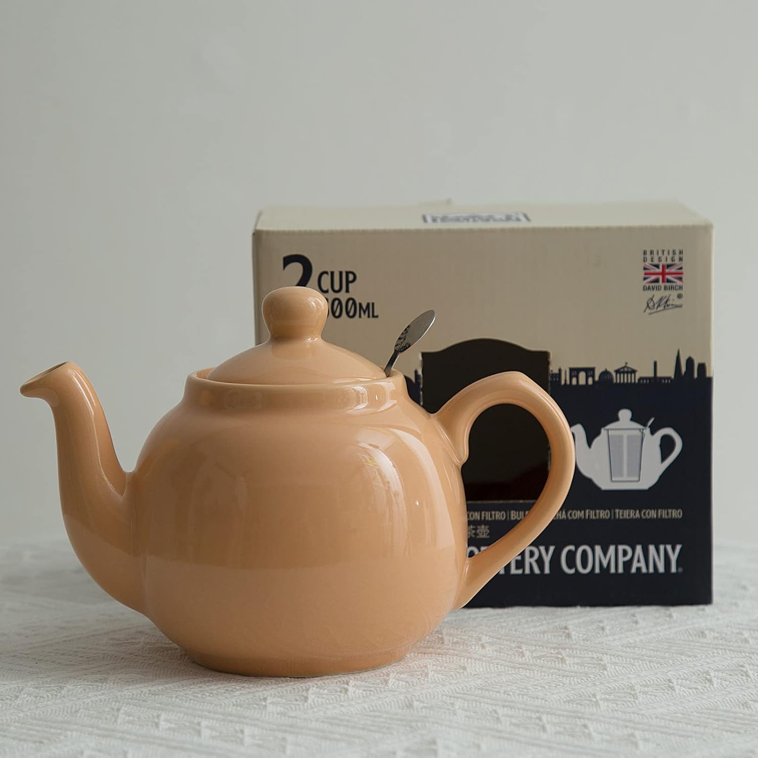 Tetera Farmhouse con infusor, cerámica, albaricoque, 2 tazas (20.3 fl oz)