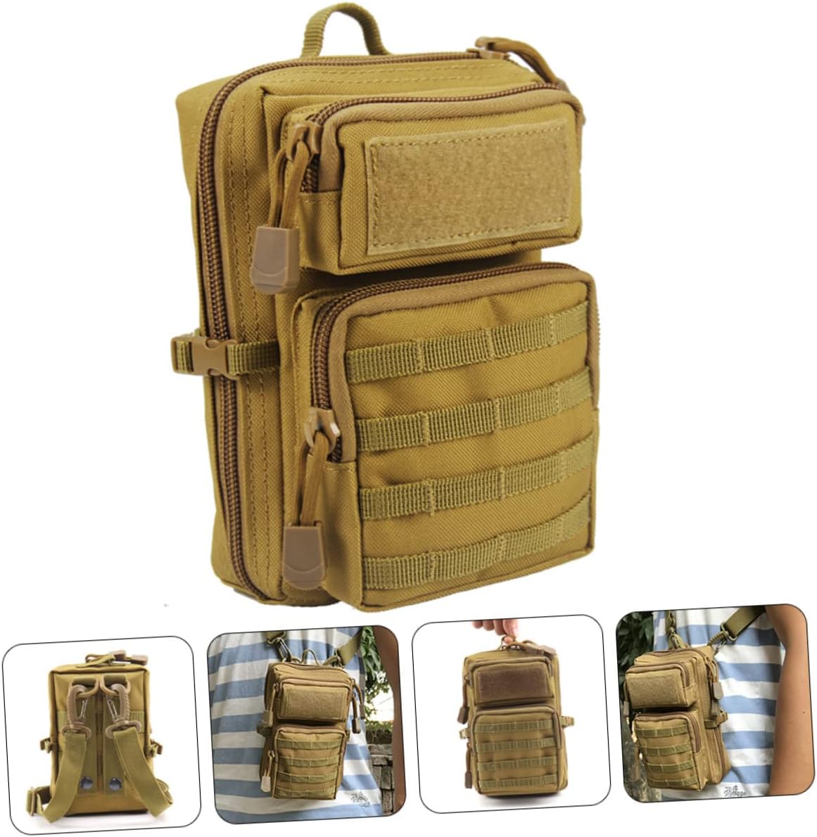 Healeved 2 uds. Bolsa de primeros auxilios para senderismo, bolsa de suministros de emergencia, bolsa de pecho para mujer, bolsa cruzada para