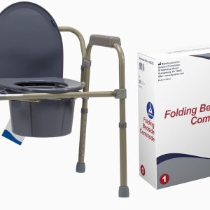 Dynarex Cómoda plegable para mesita de noche, silla de inodoro portátil 3 en 1 para ancianos y discapacitados, diseñada para uso independiente, como Dynarex Cómoda plegable para mesita de noche, silla de inodoro portátil 3 en 1 para ancianos y discapacitados, diseñada para uso independiente, como