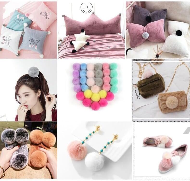 MIUPOO Bolas de pompones para manualidades, accesorio de disfraz de pompones, bolas de pompones para artes y decoración de manualidades creativas,