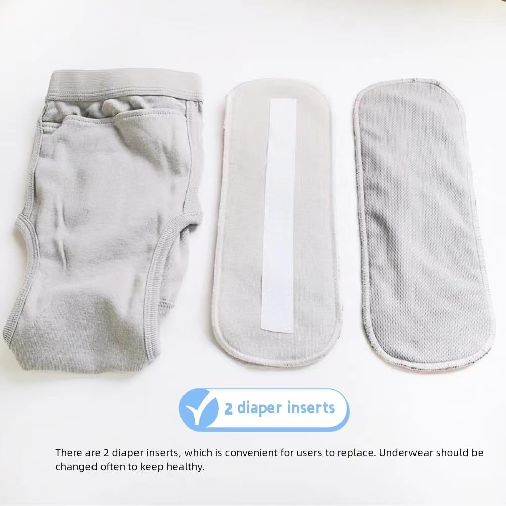 Pañales para adultos a prueba de agua, ropa interior para incontinencia, pañales de tela reutilizables para adultos, pañales elásticos, pantalones