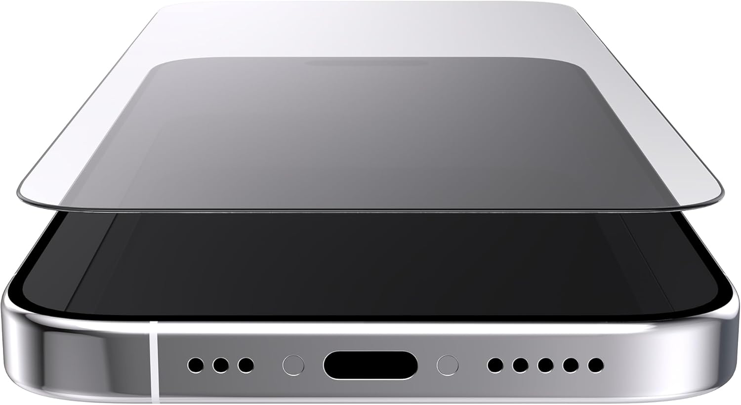 Speck Protector de pantalla de vidrio ultrafino, 6.1 pulgadas para iPhone 15 Pro, resistente a los golpes, fácil de instalar, ShieldView Glass,