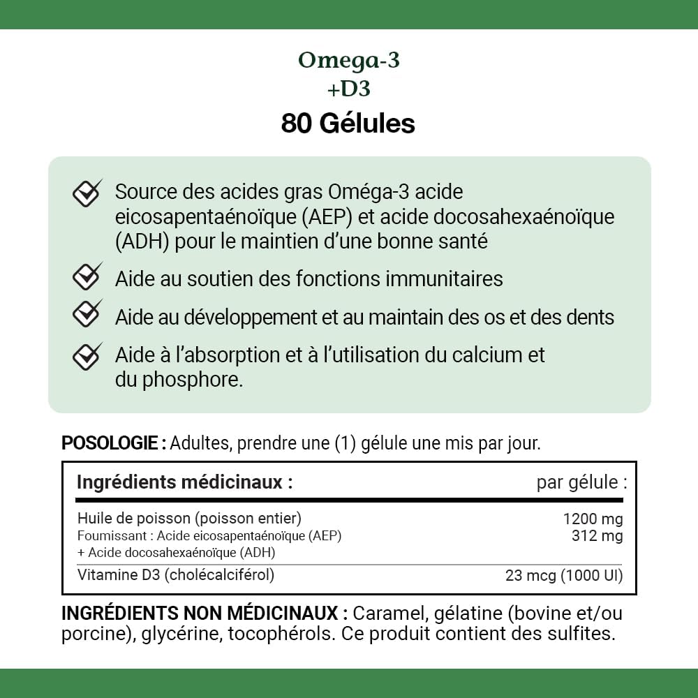 Nature’s Bounty Aceite de pescado Omega-3 + D3 1200 mg  Vitamina D3 1000IU 90 cápsulas blandas