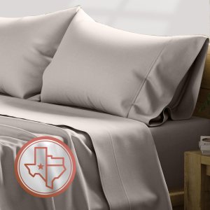 Texas Linen Co. Comfy Sheets – Juego de sábanas de 600 hilos, 100% algodón, 4 piezas de algodón de fibra larga para cama, transpirable, suave y Texas Linen Co. Comfy Sheets – Juego de sábanas de 600 hilos, 100% algodón, 4 piezas de algodón de fibra larga para cama, transpirable, suave y