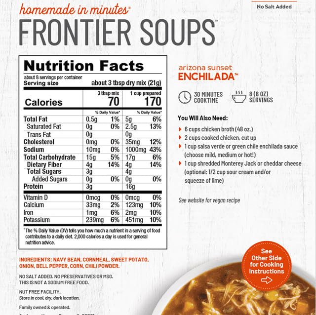 Anderson House Frontier Soups Combo Pack (1) estofado de pollo Colorado Camphogue, 7 onzas y (1) arizona sunset Enchilada, 5.75 onzas