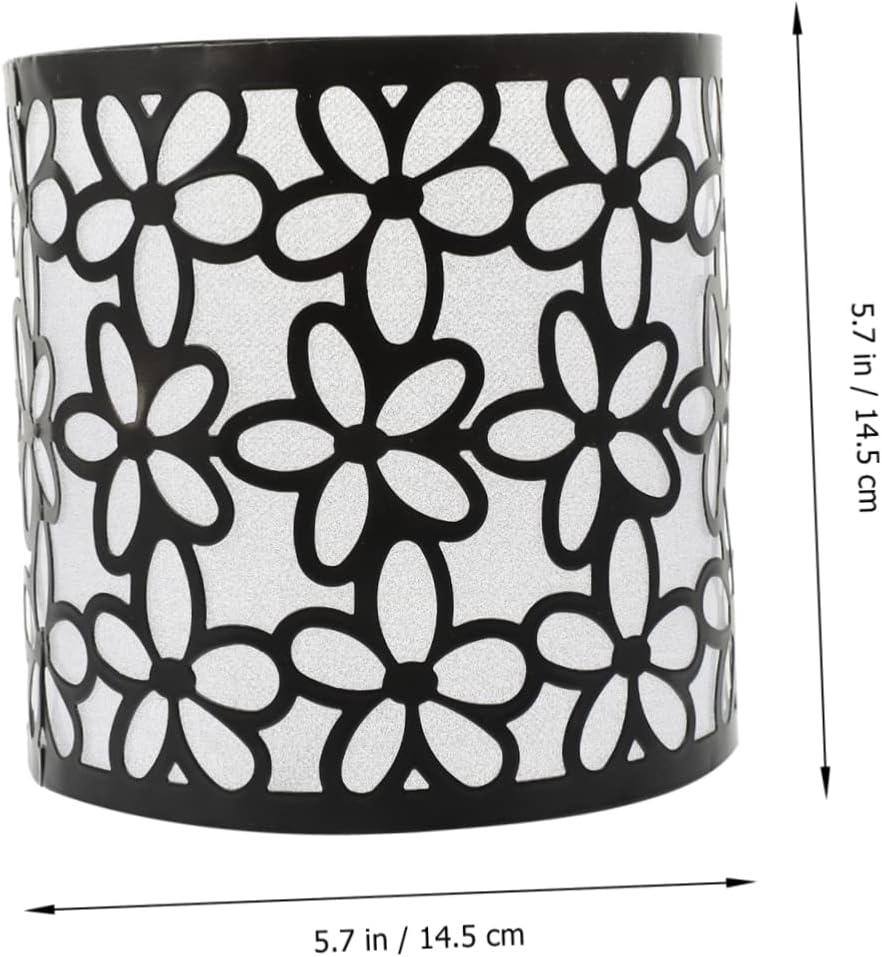DECHOUS 2 unids pantalla de lámpara rústica, tambor, lámpara colgante de faroles negros, cubierta de lámpara decorativa, pantalla de mesa, lámpara