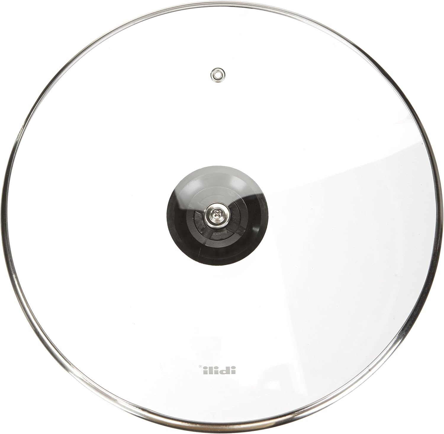Ibili Prisma – Tapa universal de vidrio para sartén, sartén, sartén, olla, con mango de plástico (10.2 pulgadas  10.2 in)