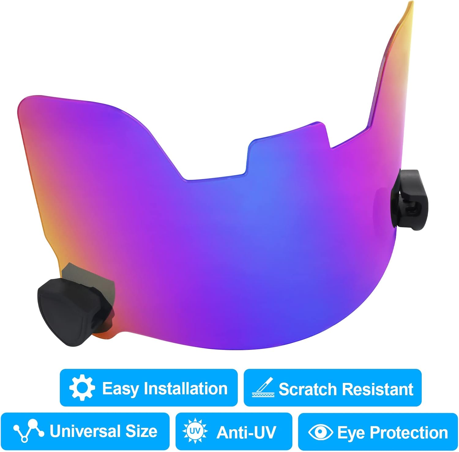 Visera de fútbol tintada, visera de casco de fútbol para adultos y jóvenes