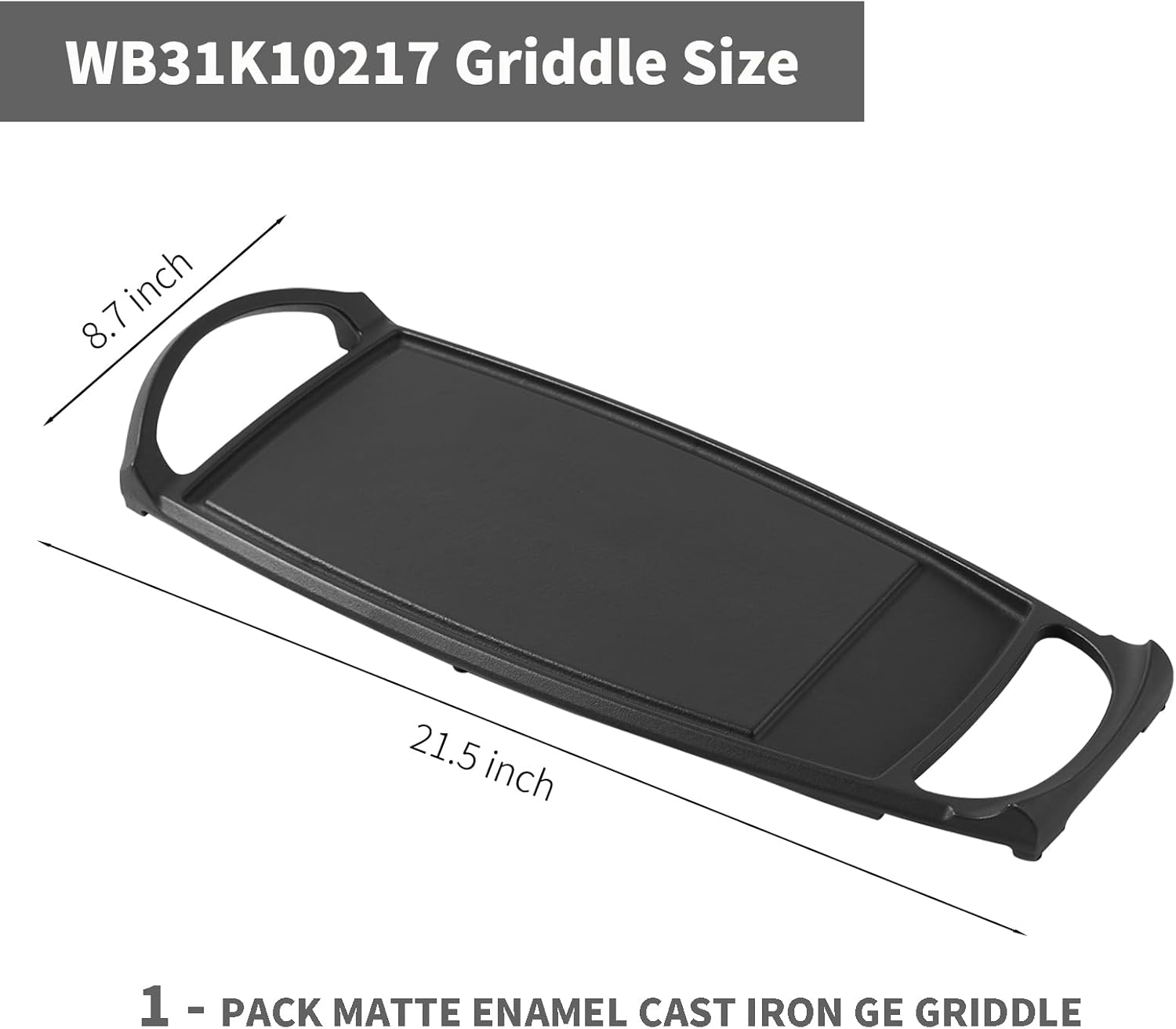 WB31K10217 Piezas de repuesto de plancha para piezas de estufa GE, placa de plancha, sartén para estufa GE Adora, plancha central de hierro fundido,