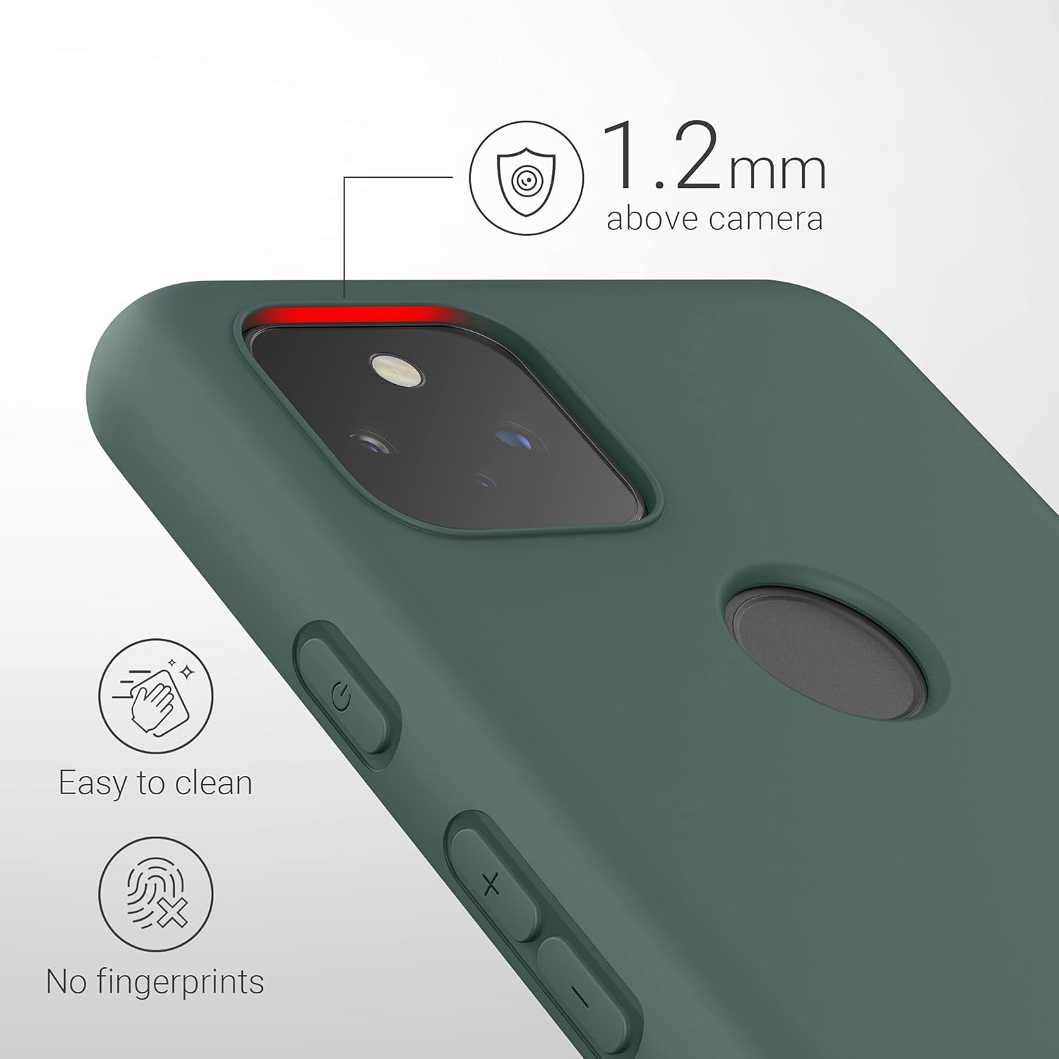 kwmobile Funda compatible con Google Pixel 5a 5G – Funda protectora de silicona TPU suave y delgada – Azul Verde