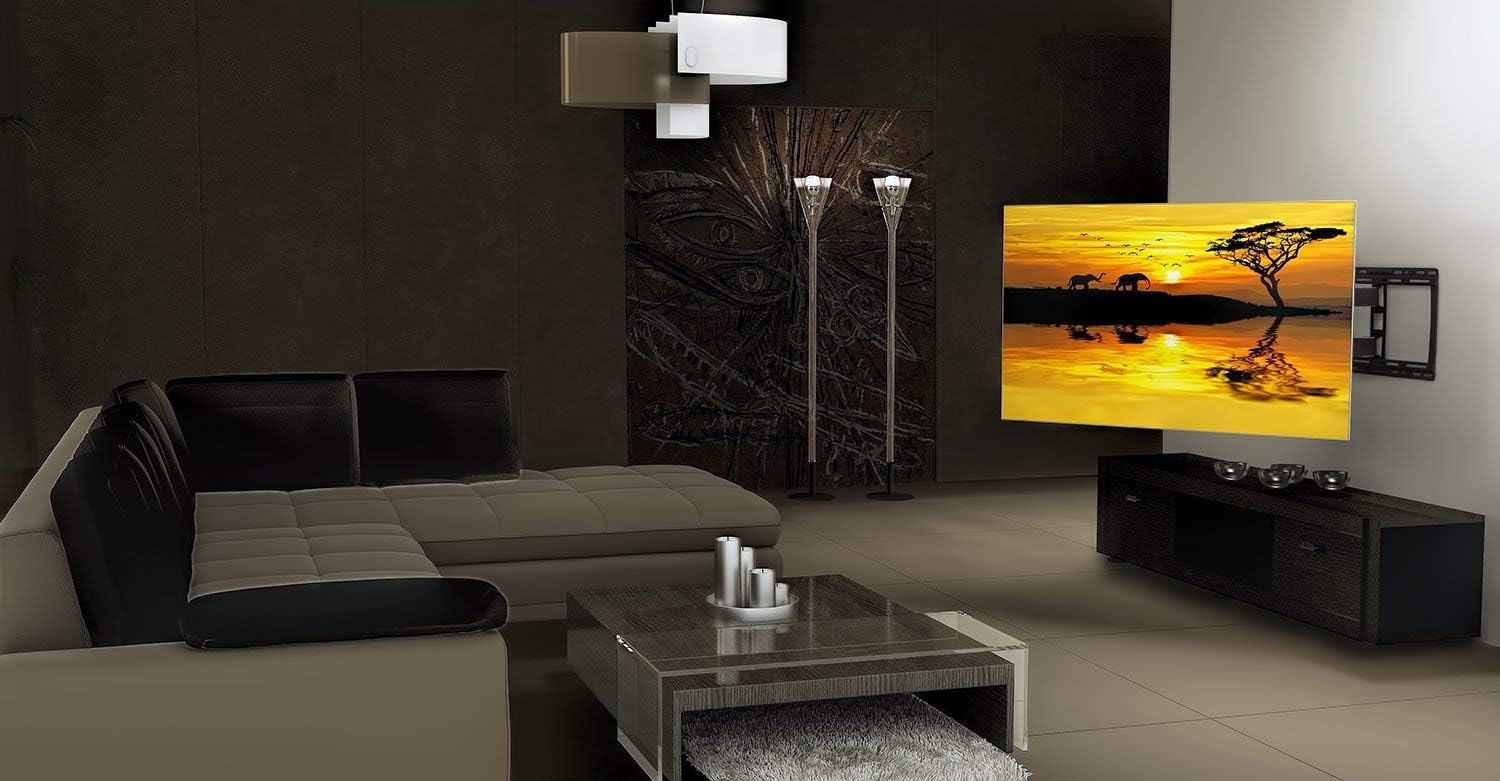 Soporte de pared para TV articulado de doble brazo resistente para Roku – 65″ Class Plus Series QLED 4K Smart RokuTV – 65R6A5R Inclinación y giro