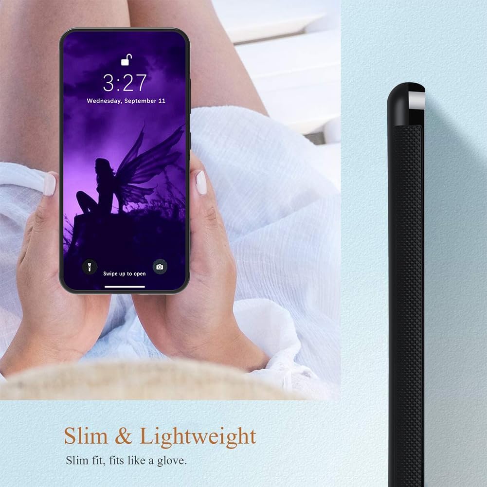 OOK Funda para Samsung Galaxy S23, diseño de nebulosa de flores moradas profundas, policarbonato duro+TPU suave, antideslizante, ultrafina, funda