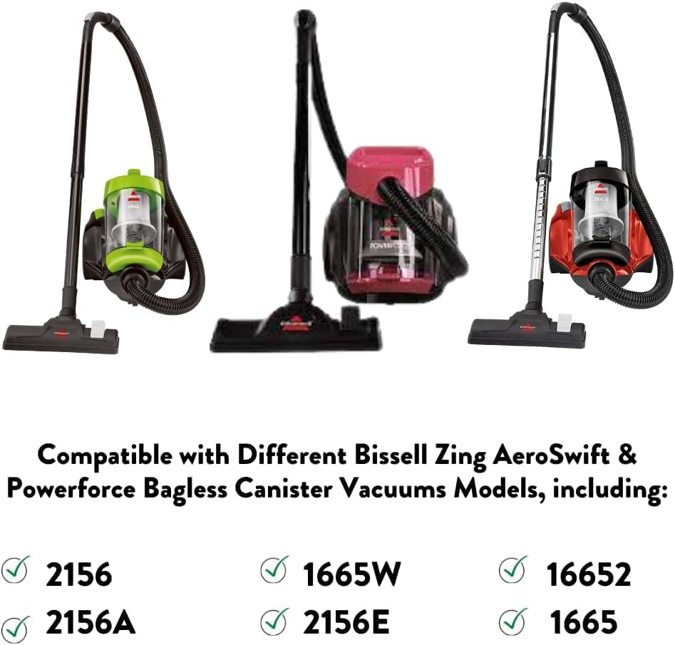 Manguera de vacío de repuesto para aspiradoras Bissell Zing en bolsasin bolsa 2154A, 2156A, 1665, Series OEM # 1613049