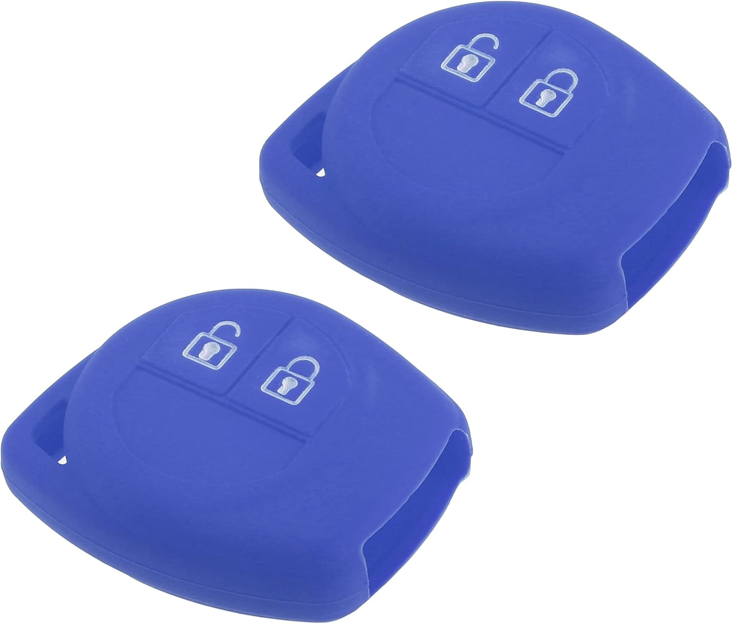 2 fundas para llavero compatibles con Suzuki 2 botones, silicona duradera, color azul oscuro, funda protectora para llave remota