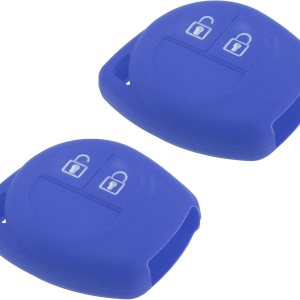 2 fundas para llavero compatibles con Suzuki 2 botones, silicona duradera, color azul oscuro, funda protectora para llave remota 2 fundas para llavero compatibles con Suzuki 2 botones, silicona duradera, color azul oscuro, funda protectora para llave remota