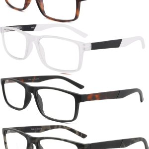 Lentes de lectura con bloqueo de luz azul para mujeres y hombres, bisagra de resorte, para computadora, tramposos, lentes de aumento +2.50 Lentes de lectura con bloqueo de luz azul para mujeres y hombres, bisagra de resorte, para computadora, tramposos, lentes de aumento +2.50