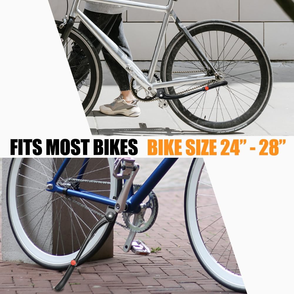 Soporte de bicicleta ajustable de aleación de aluminio para bicicleta, soporte lateral para bicicleta de 22, 24, 26, 28 pulgadas, bicicleta de