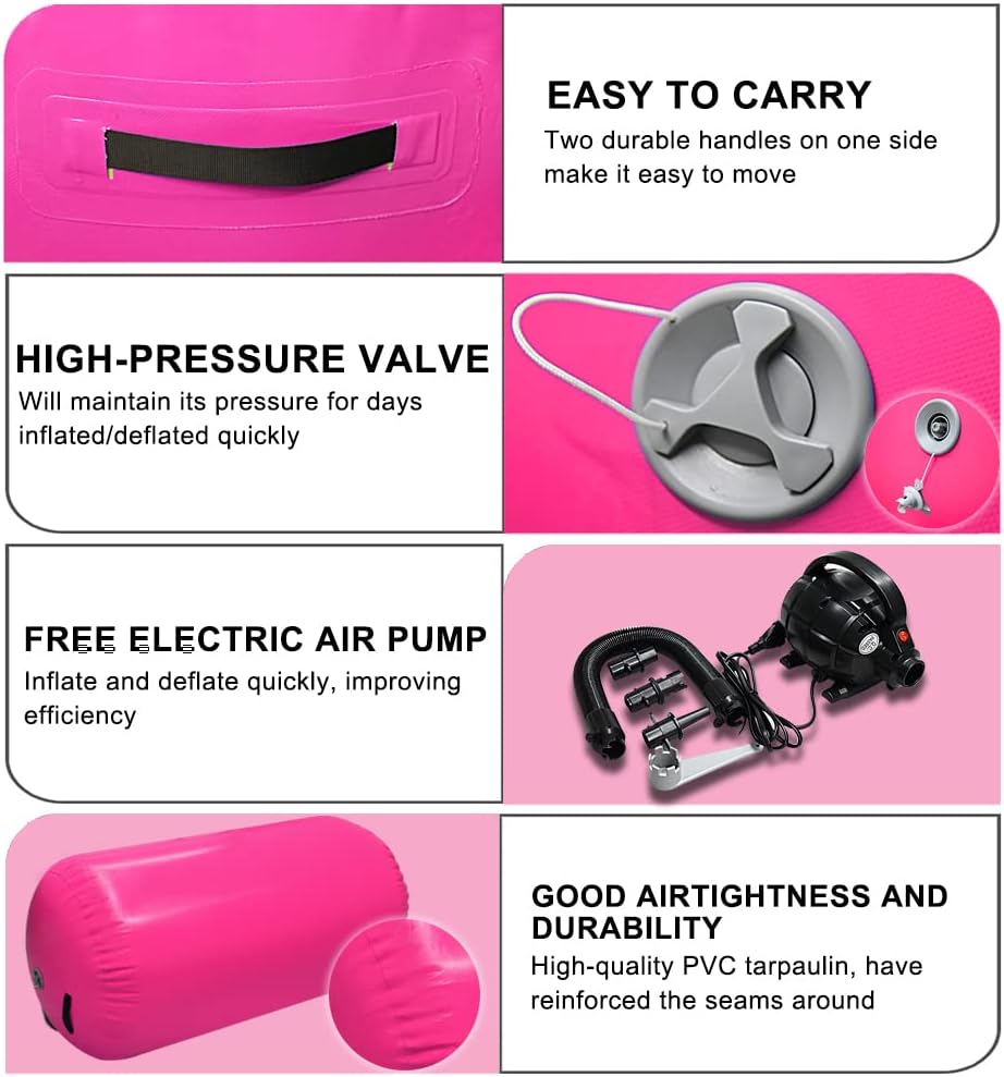 Air Barrel – Colchoneta inflable para gimnasia con resorte de espalda, equipo de gimnasia para uso doméstico, entrenamiento de gimnasio, ejercicio