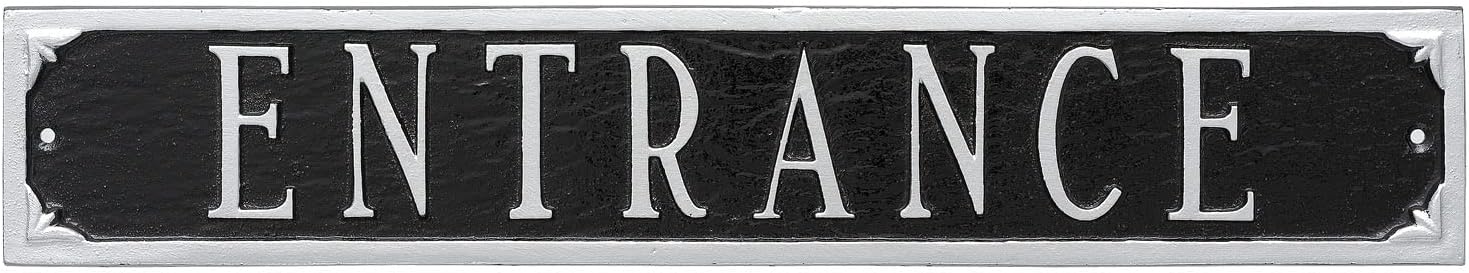 Letrero de placa de entrada de metal fundido – Letrero de entrada – Letrero de entrada de puerta – Señales de entrada para empresas