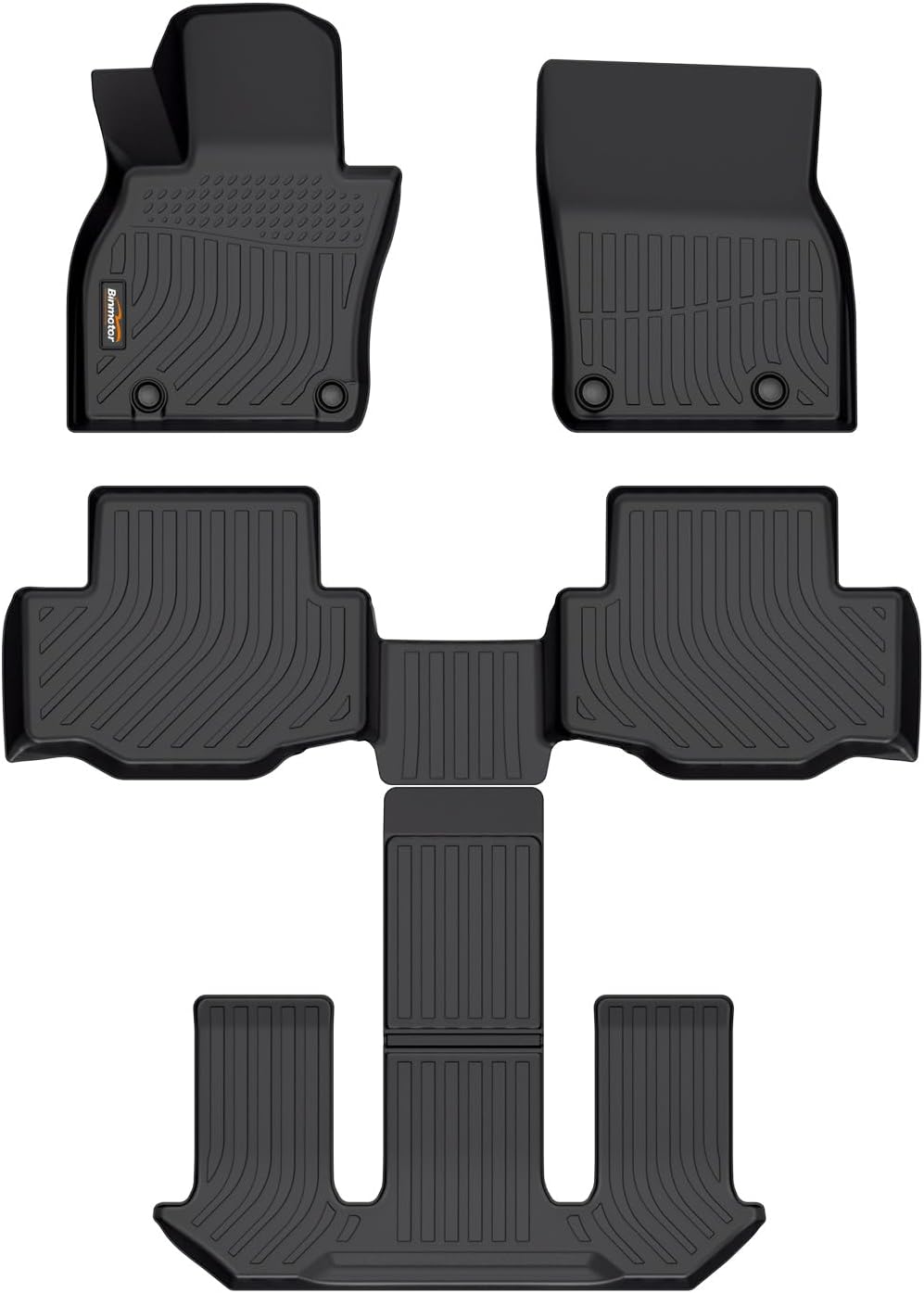 -Alfombrillas personalizadas para todo tipo de clima para Mazda CX-90 2024  cx90 PHEV (6 y 7 plazas sin consola de segunda fila, 3 filas cortables),