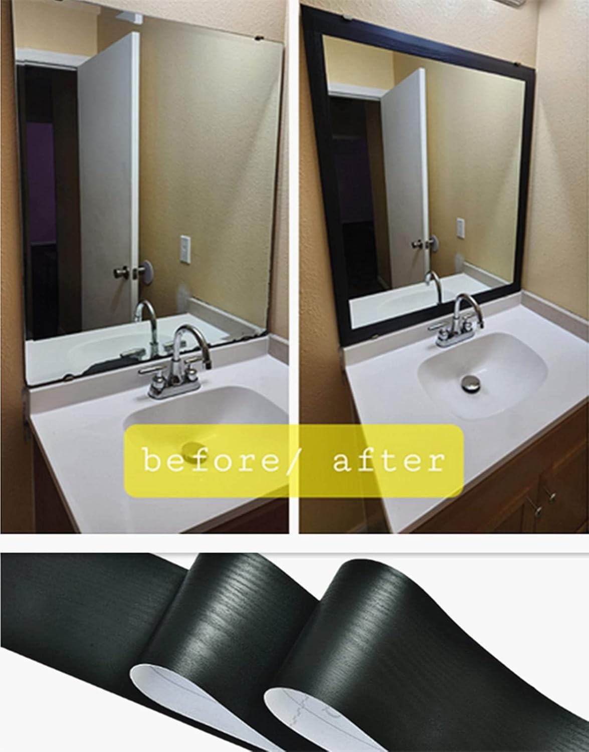 Papel tapiz autoadhesivo para salpicaduras, 32.8 ft, color negro