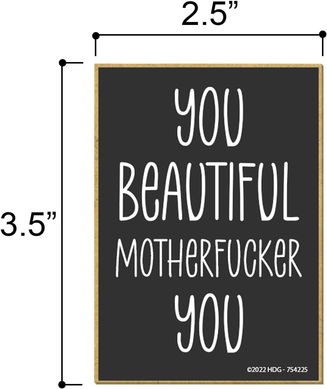 Honey Dew Gifts, You Beautiful Motherfucker You, 2.5 x 3.5 pulgadas, fabricado en Estados Unidos, decoraciones de casillero, imanes decorativos para