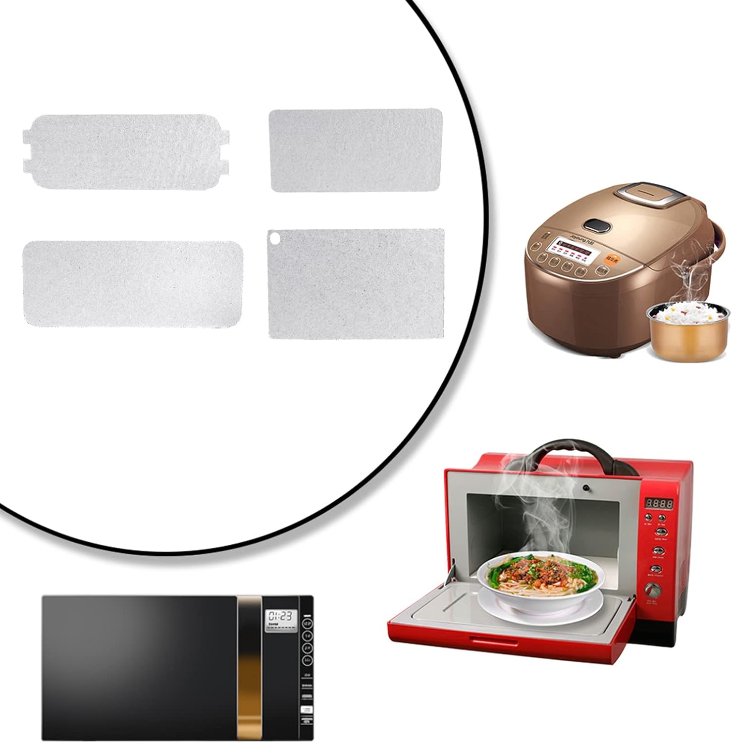 BELOWSYALER Hoja de placa de mica para horno de microondas, cubierta de guía de ondas de microondas, accesorio de reparación de repuesto para horno