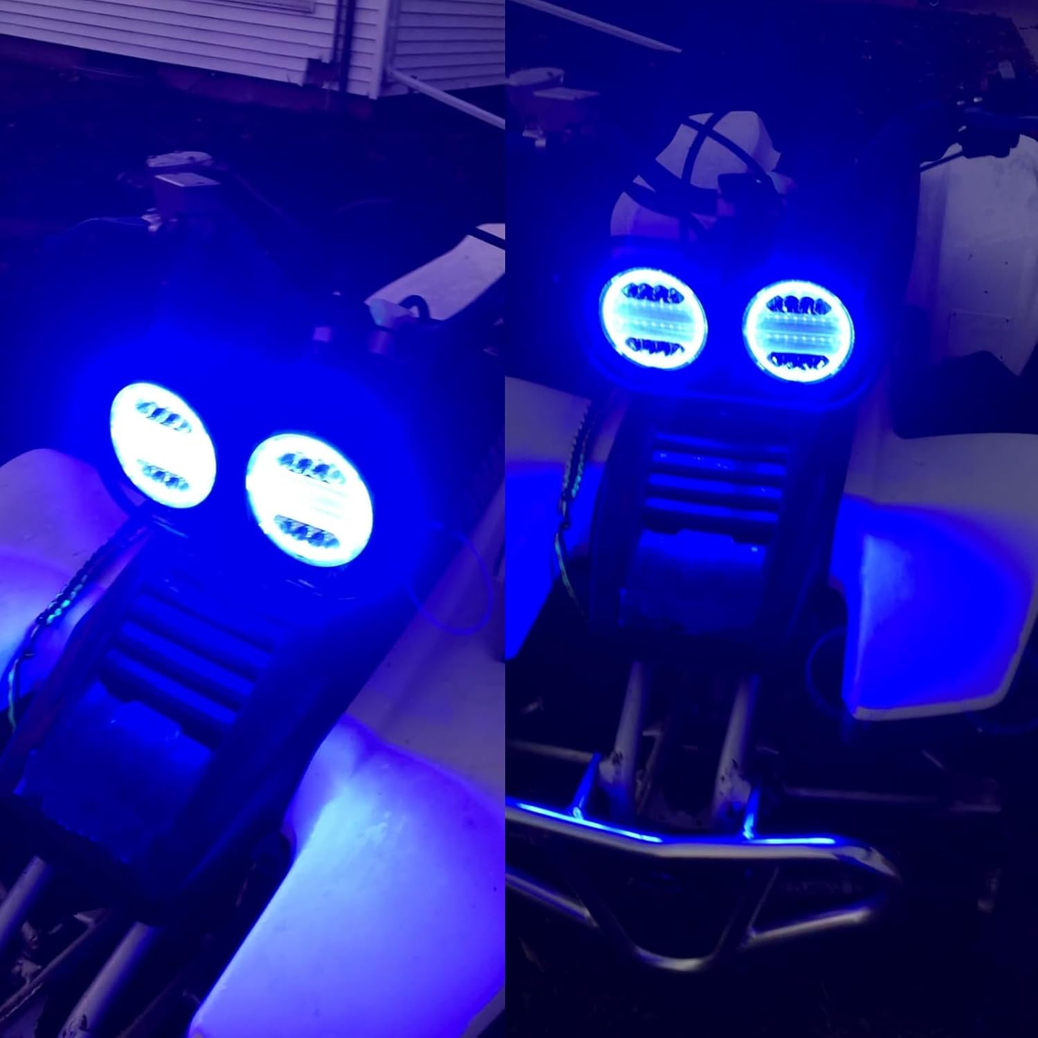 2 cápsulas de luz LED de 4.5 pulgadas, luces de trabajo combinadas de inundación de punto redondo de 72 W, luces de conducción antiniebla con vainas